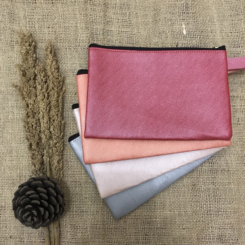 SOUVENIR POUCH ZIPPER 18 x 14 CM INCLUDE PACKING PLASTIK DESAIN CUSTOM ZIPPER POUCH Z1-1 18 x 14 CM