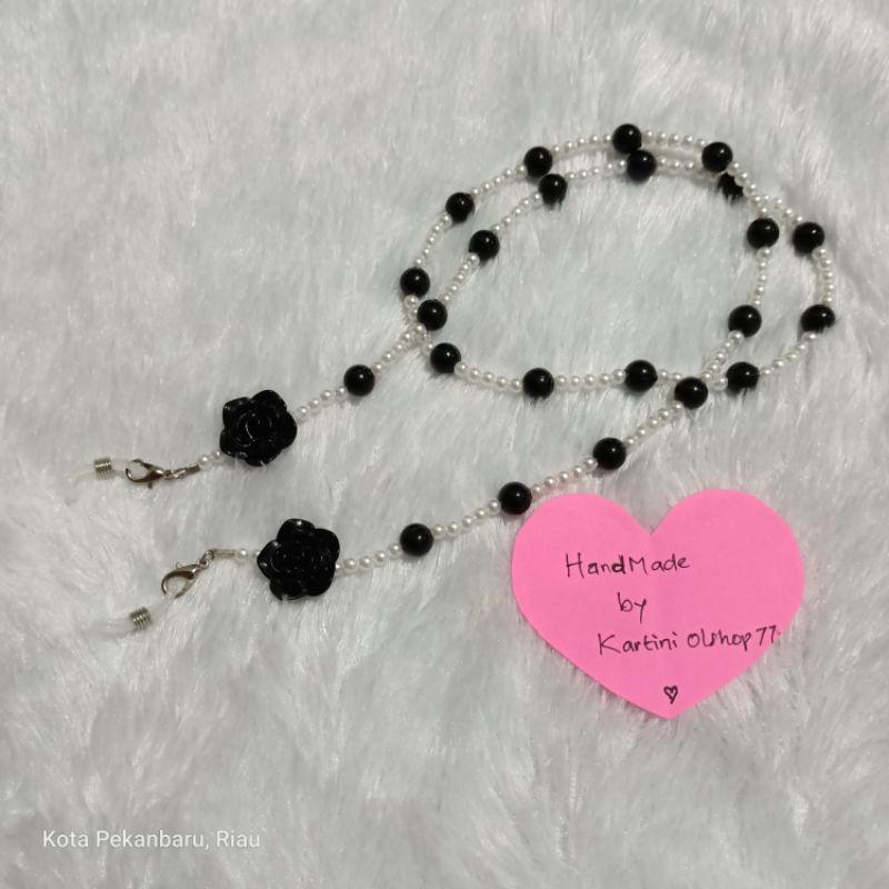 Strap Masker Mutiara full//Kalung Masker Mutiara Korea// Kalung Aksesoris Kacamata