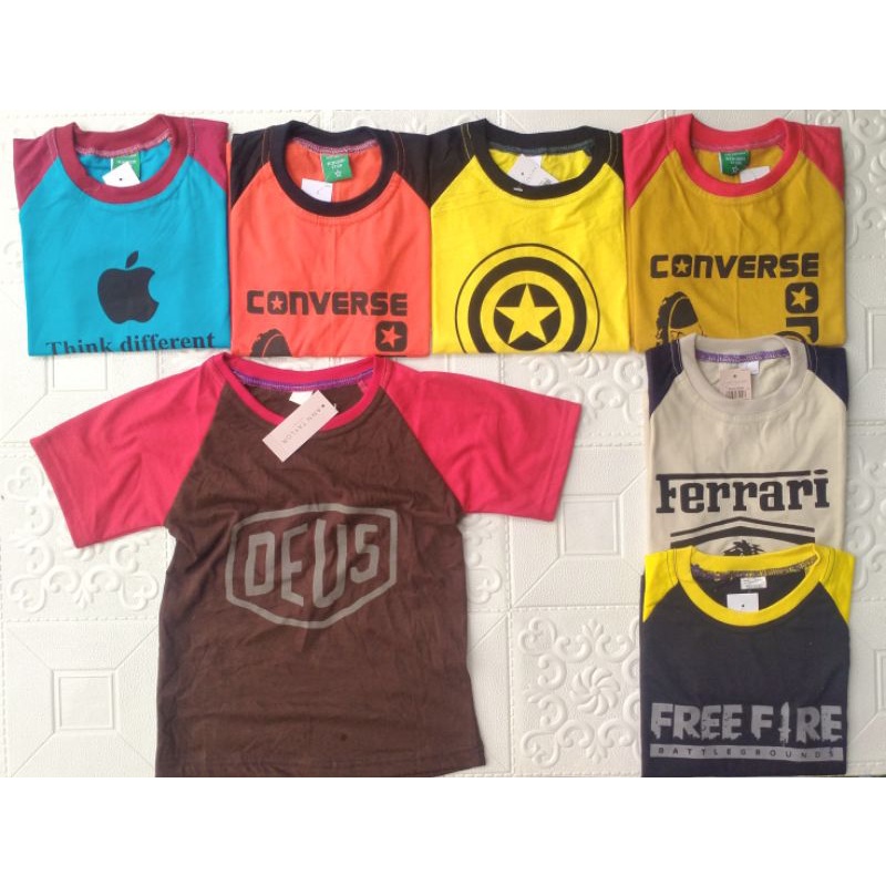 KAOS RAGLAN ANAK TERMURAH 1-9 TAHUN