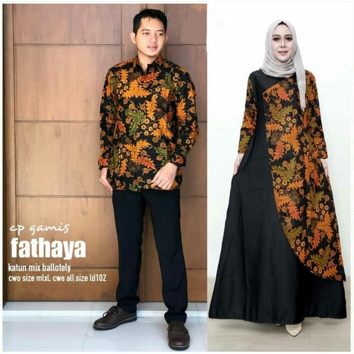 sarimbit batik / couple gamis fathaya