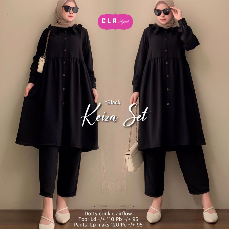 Kaiza Set Atasan Tunik dan Pants by Cla Hijab
