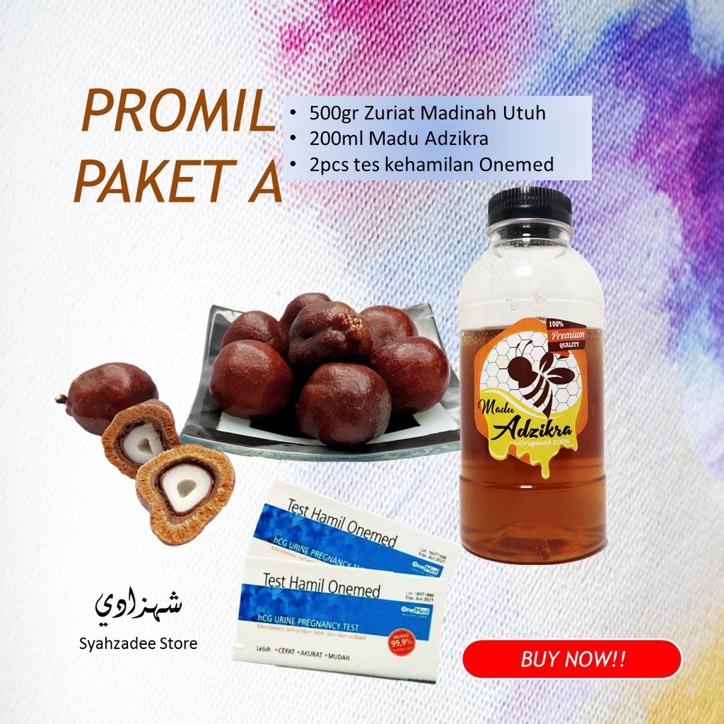 ZURIAT PAKET A (Zuriat utuh 500gr, Madu Murni 200gr dan TP 2pcs)