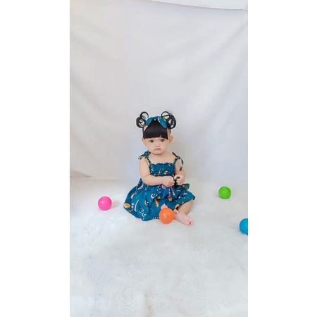 homeoutfit.IRISH BABY DRESS GRATIS BANDANA | DASTER KERUT ANAK | DASTER TALI PUNDAK | DASTER RAYON A