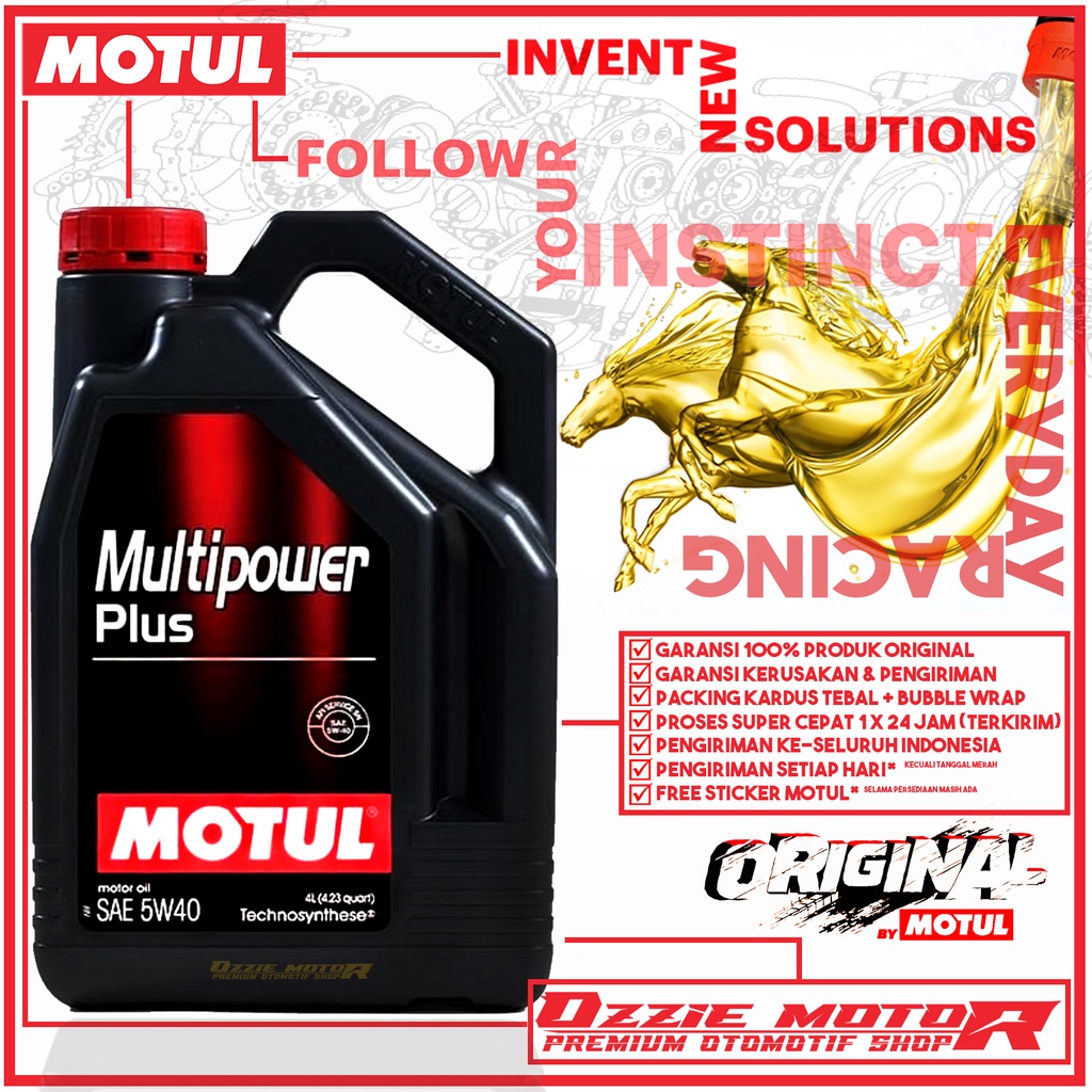 MOTUL MULTIPOWER PLUS 5W40 SN 4L OLI MOBIL