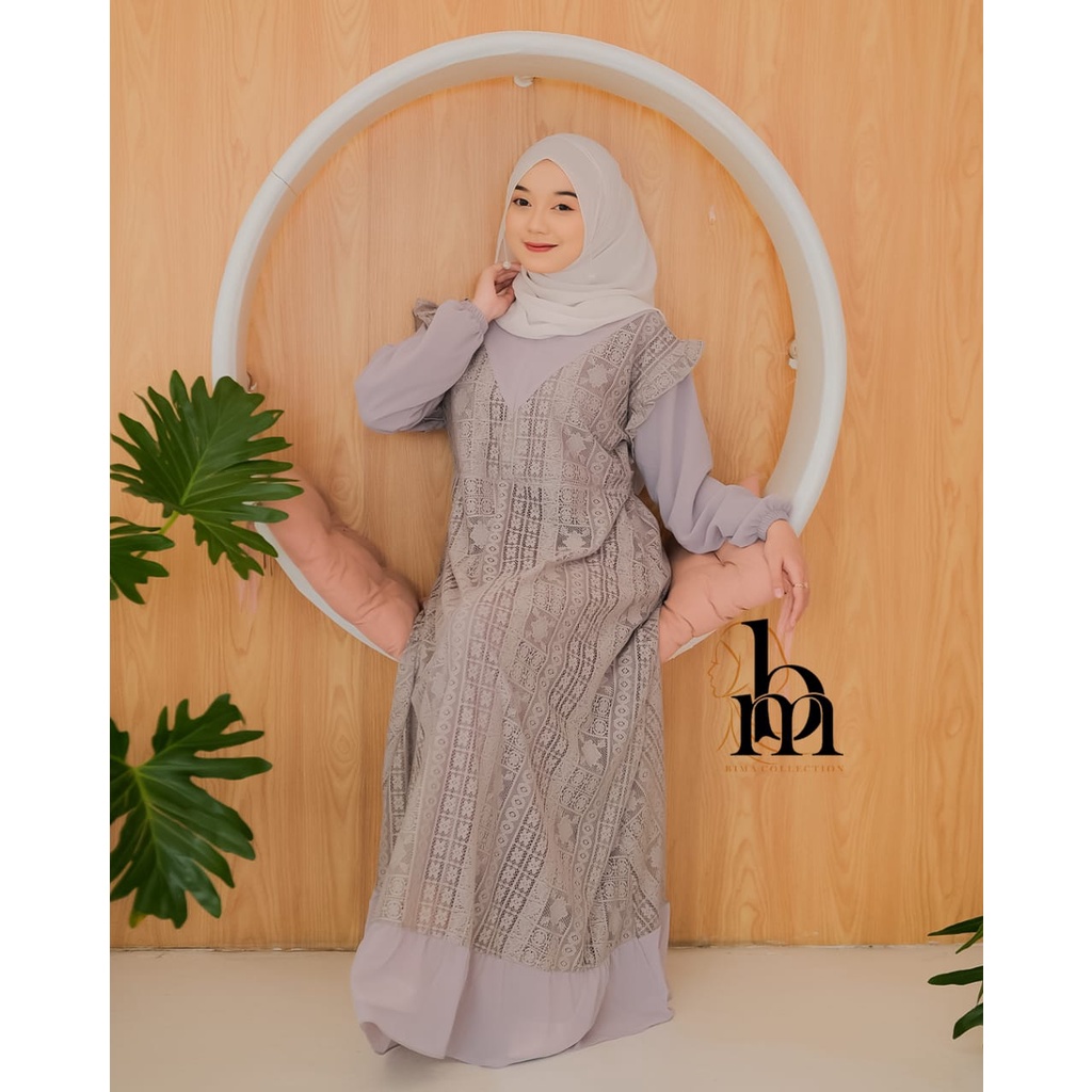 DRESS BRUKAT MIX CERUTY AGINTA BERLMIRS DAN SATIN MAXMARA BURKAT MARWAH velvet mix brokat full brukat crystal pesta kondangan mewah