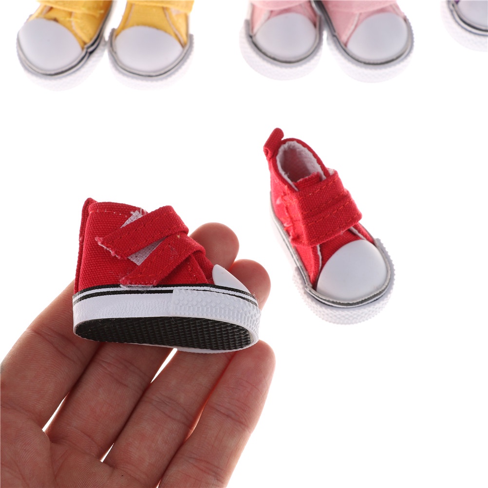 (E2id &amp; &gt;) Sepatu Sneakers Kanvas Mini 5cm Untuk Aksesoris Boneka Bjd