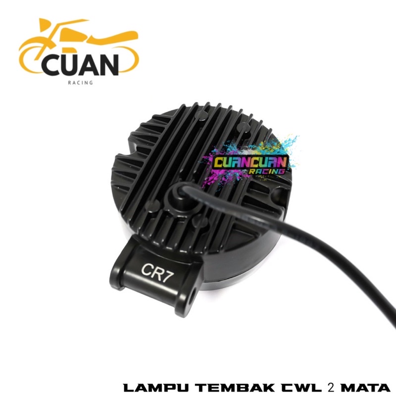 Lampu Tembak Sorot LED MT Star CWL 2 Mata Lensa 4D CREE Angel Eye Bulat Round MT Star