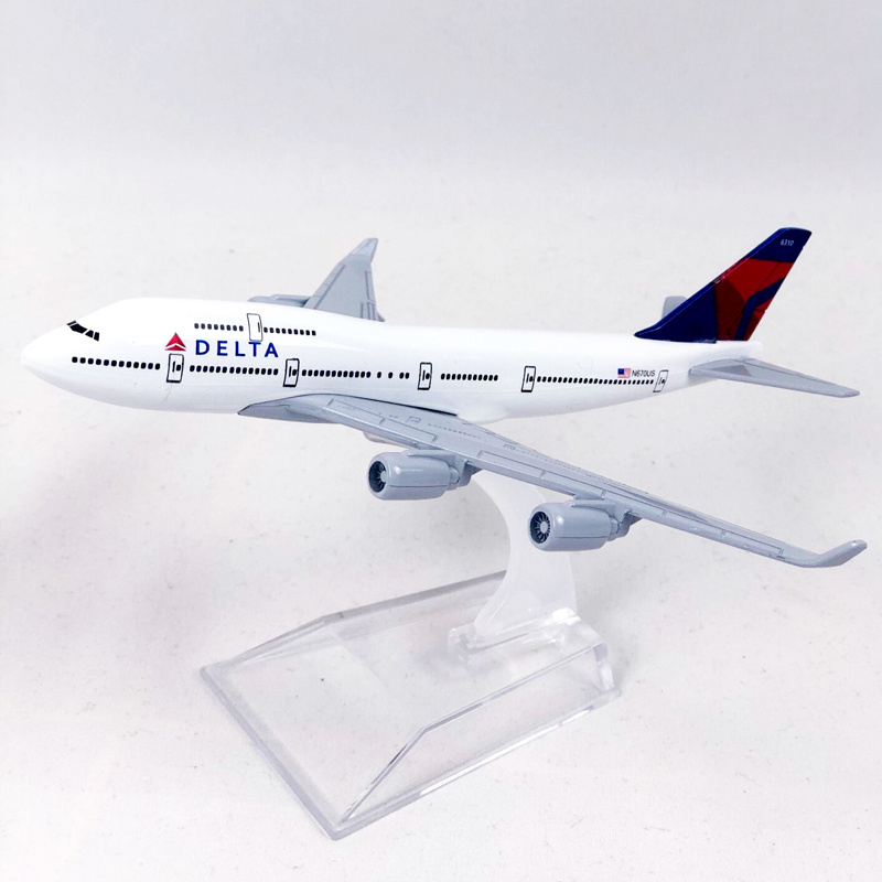 16cm Delta Air Lines B747 US Boeing 747model Pesawat Diecast Metal Airplane Pesawat Hadiah Dekorasi