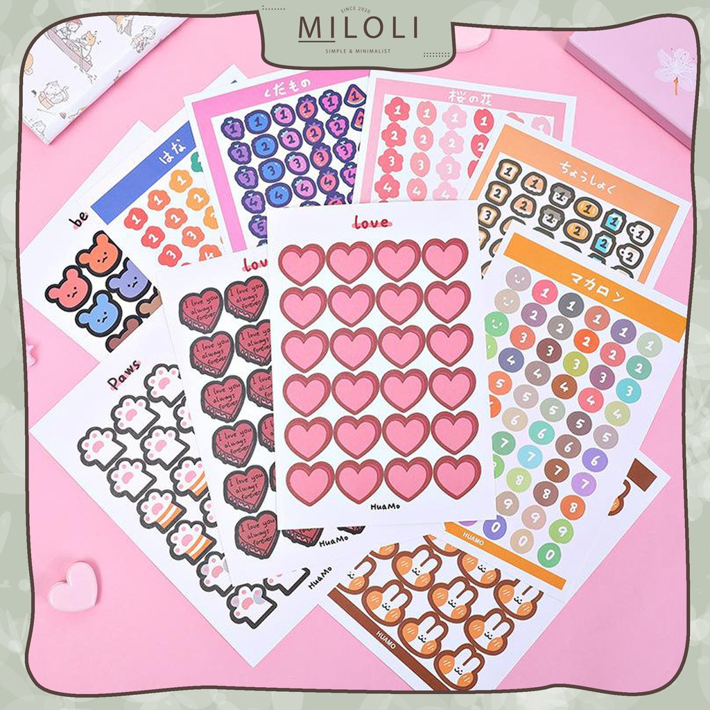 

[MILOLI] 1Pc HUAMO CUTE Sticker Decor DIY Planner Scrapbook Stiker Hias Diary Planner - B0200