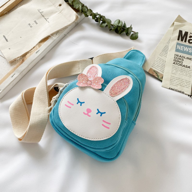 HappyOliver TAS BUNNY SLINGBAG tas import anak resleting tas slempang anak laki perempuan