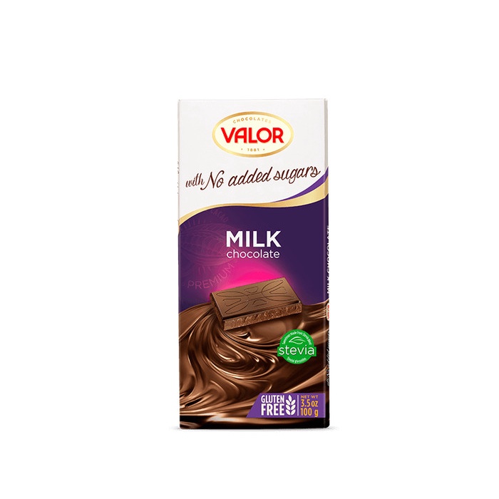 

Valor Milk Chocolate No Sugar Added 100G