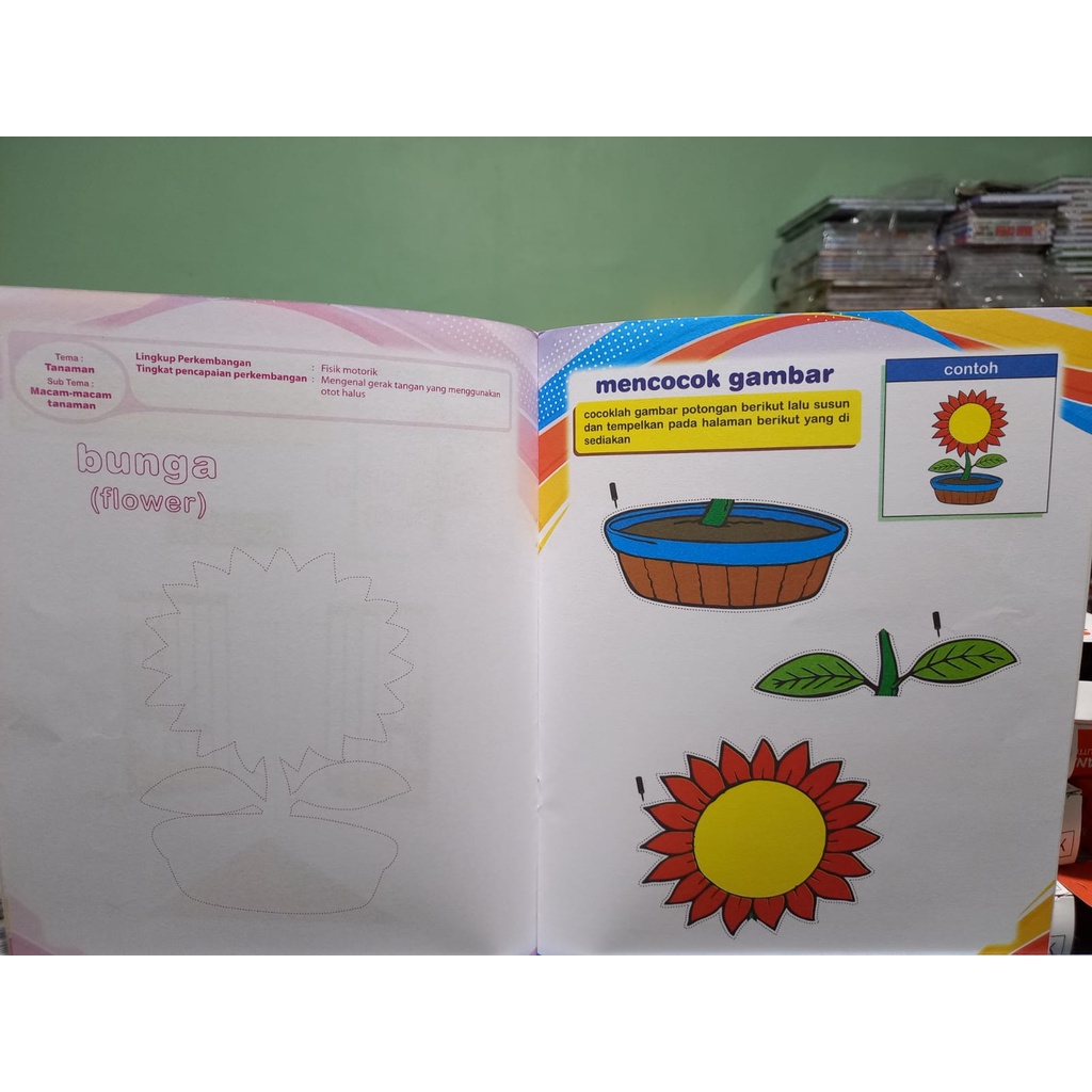 Paket 6pcs buku anak aktif dan kreatif untuk anak PAUD TK lingkar media