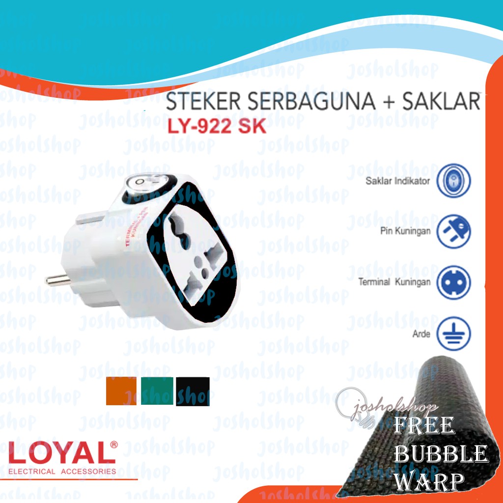 Loyal Over Steker Serbaguna +  Stop Kontak ON/OFF LY-922SK