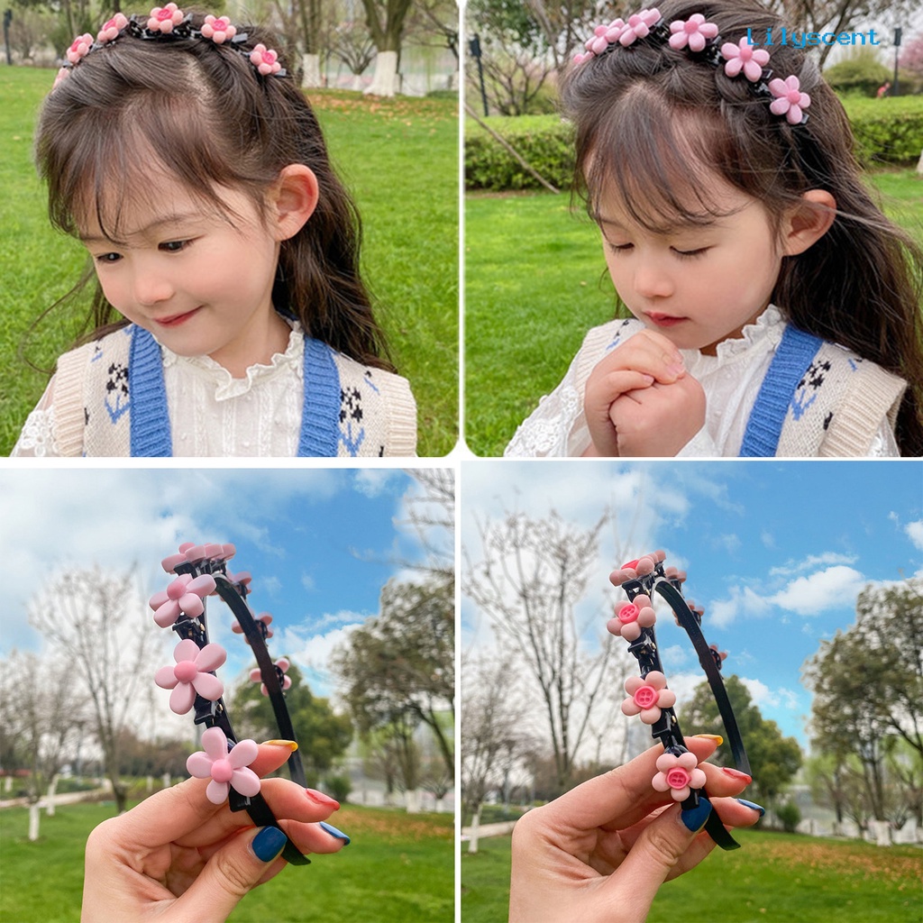 Ls Bandana Anak Perempuan Hiasan Bunga Lucu Bahan Resin