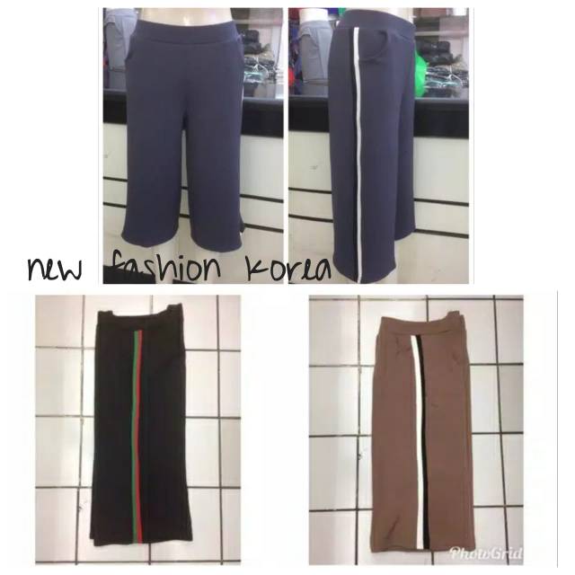 Celana kulot 7/8 Lis  pinggang karet