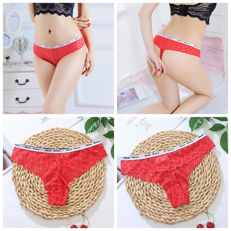 G-string Wanita Seamless Celana Dalam Motif bunga Lace Thong C217