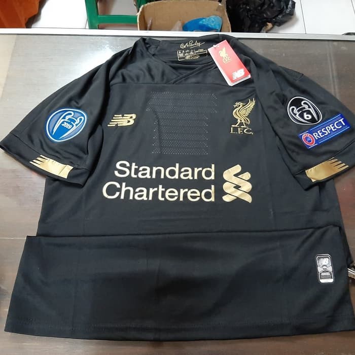 Baru Jersey Bola Liverpool_ Gk Kiper 19/20 Full Patch Ucl Grade Ori Futsal |