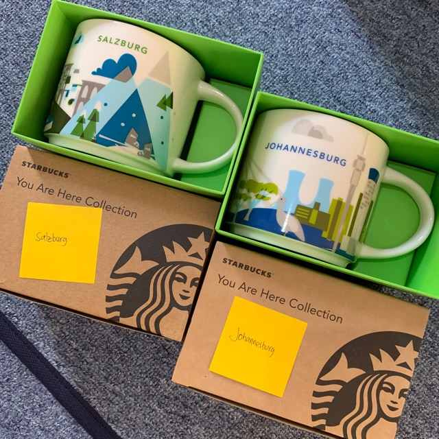 Starbucks mug You Are Here series rusia moscow austria czech hungary budapest johannesburg st.peters