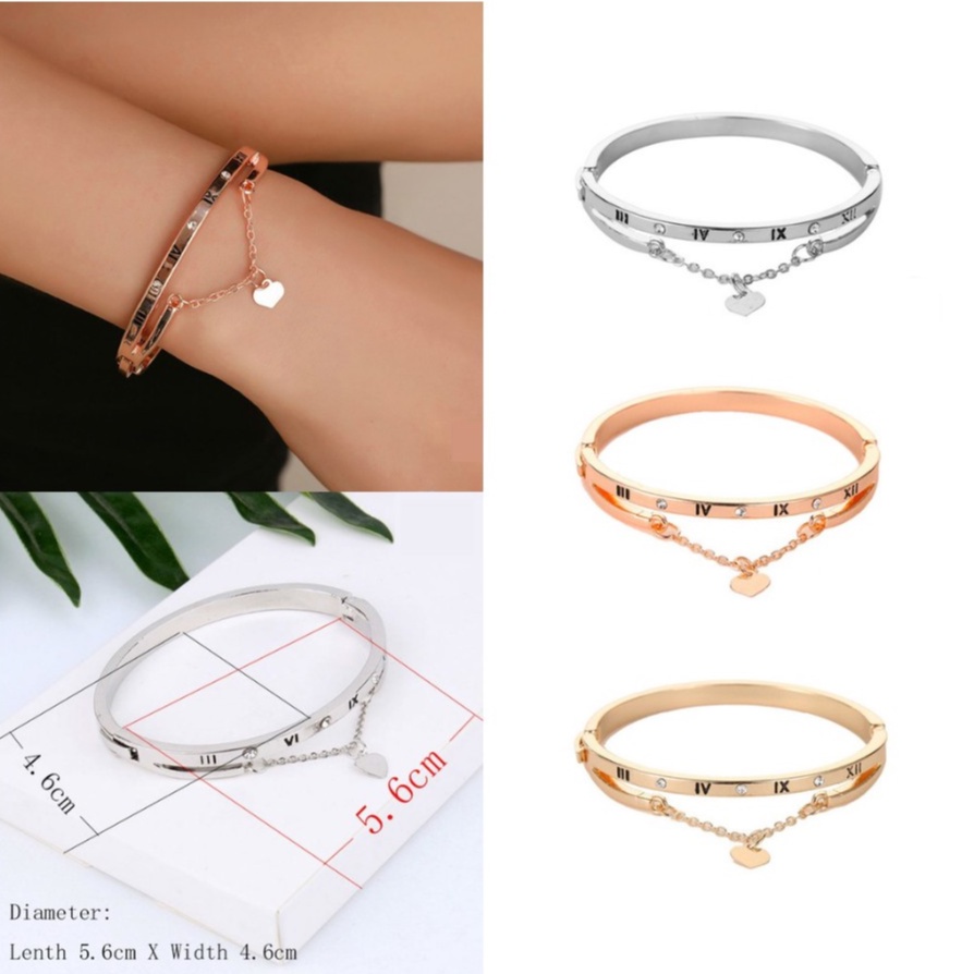 ✅COD - Gelang Wanita Model Rumbai dengan Angka Romawi HHBR15