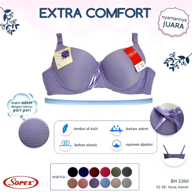 BH | Bra Extra Comfort SOREX 3260 Pakai Kawat &amp; Busa sedang