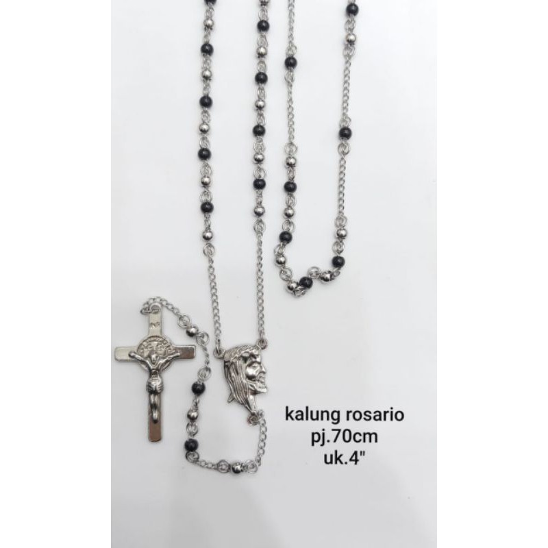 Kalung Rosario Silver Titanium86