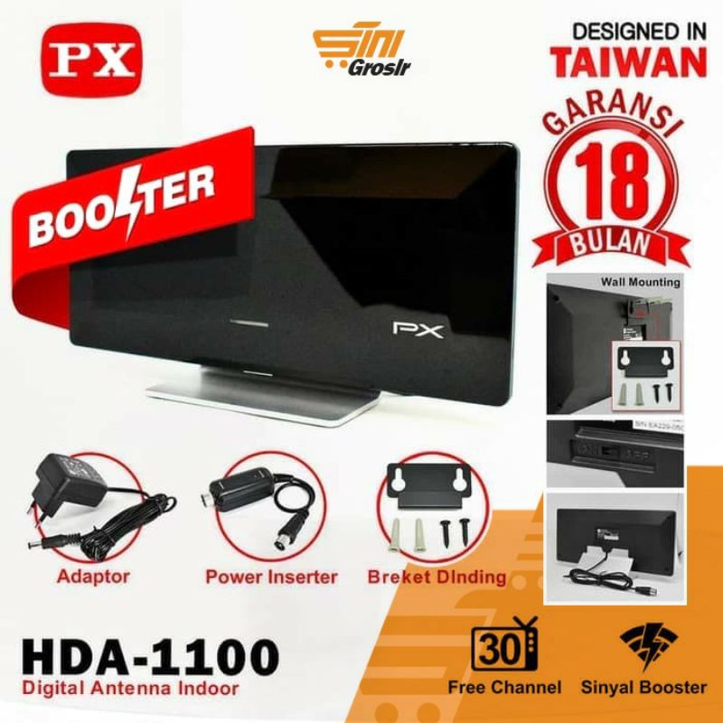 Antena indoor Digital Booster TV - PX HDA 1100 - garansi 18 bulan