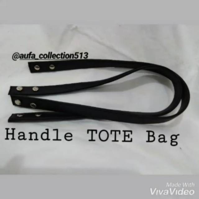 Handle TOTE bag Paku Keling 1 pasang semi kulit /tali tas bahu