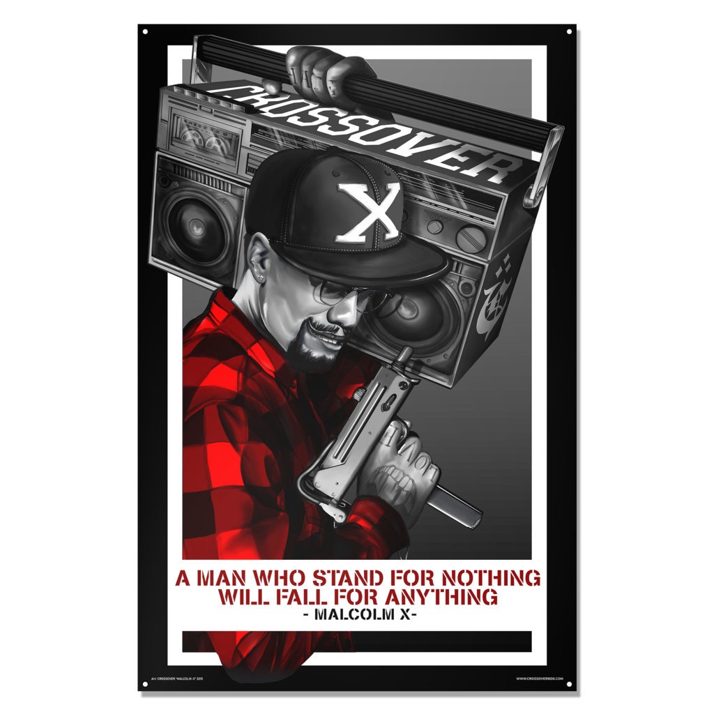 FLAG BANNER CROSSOVER MALCOLM X