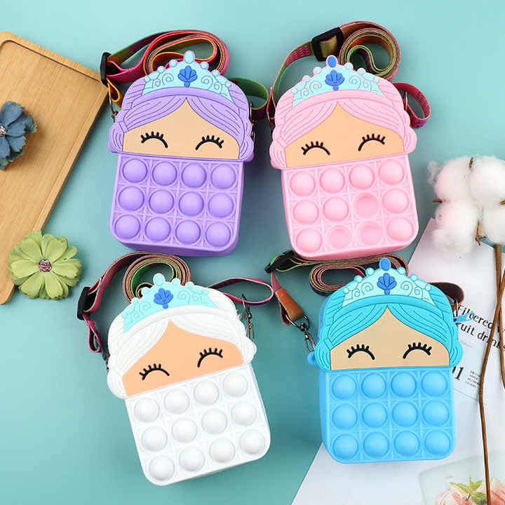 TERMURAH! TAS POP IT ANAK MODEL PRINCESS / TAS SELEMPANG ANAK - P-032