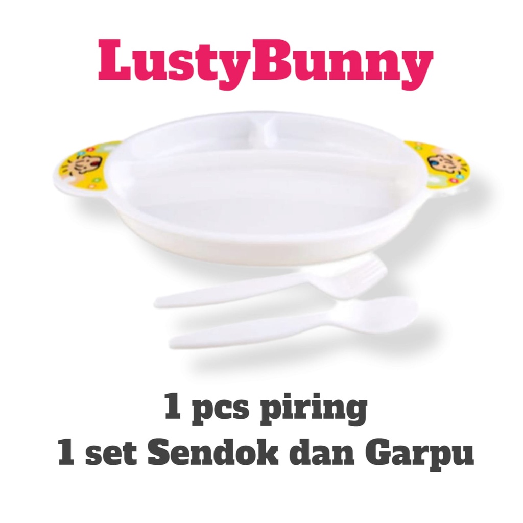 GloryBaby-LustyBunny Peralatan Makan Bayi 3 in 1 Tempat Makan Bayi