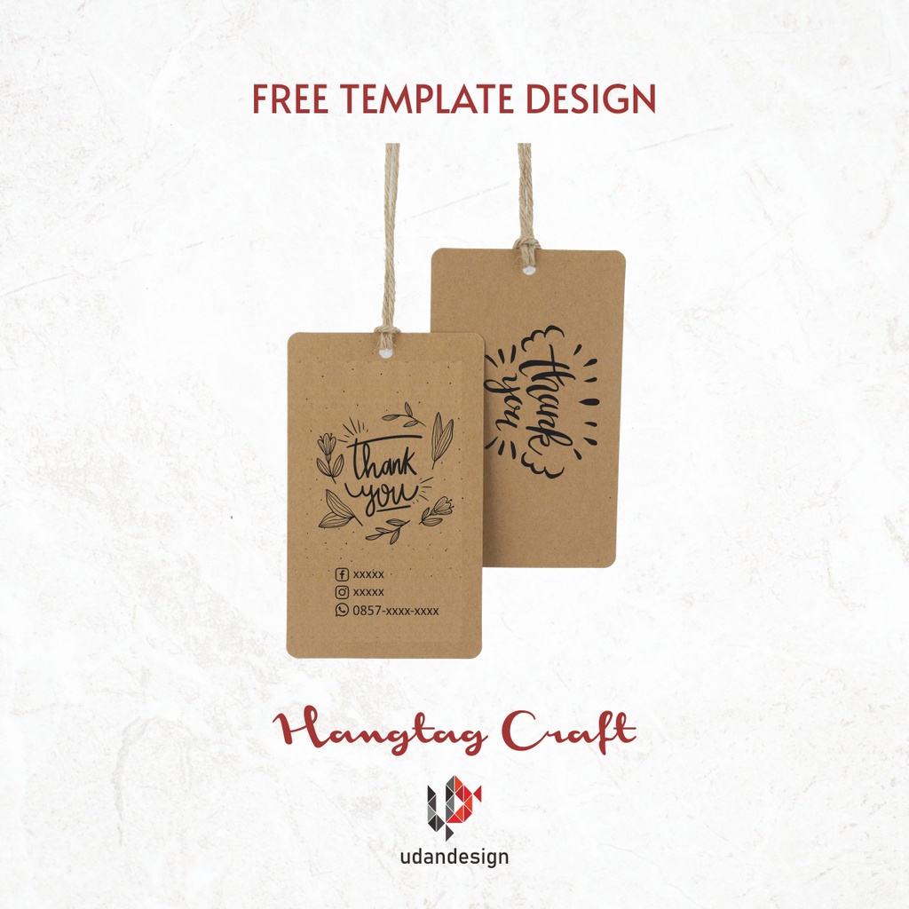 

HANG TAG THANKS YOU - HANG TAG CRAFT - CETAK HANG TAG THANKS YOU ( UKURAN 4 x 7cm) - FREE TEMPLATE DESIGN