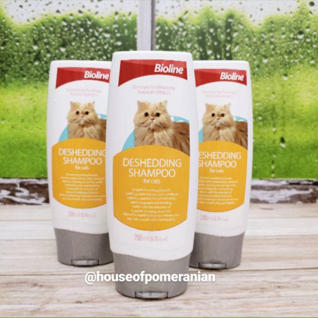 Shampo kucing anti rontok. Cat deshadding shampo bioline. Salon grooming kucing