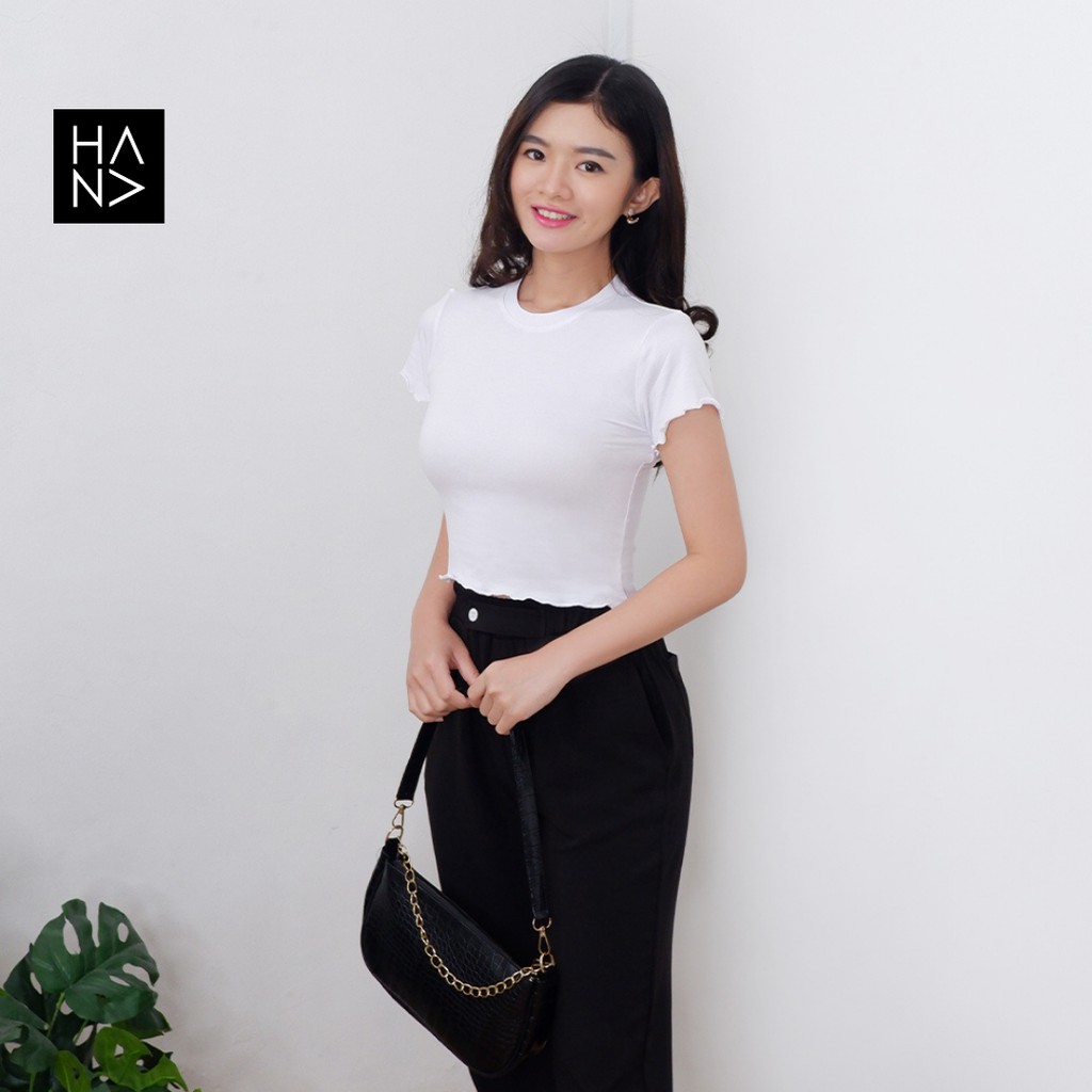 HanaFashion JKT - Aurelie Wave Crop Top T-Shirt Polos - CT074