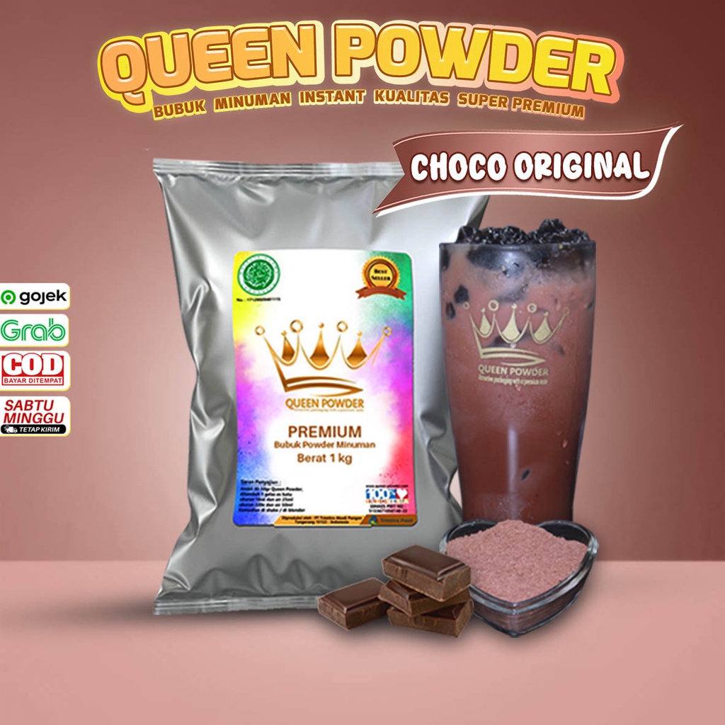 

Bubuk Minuman Queen Powder Premium Rasa Choco Original 1Kg