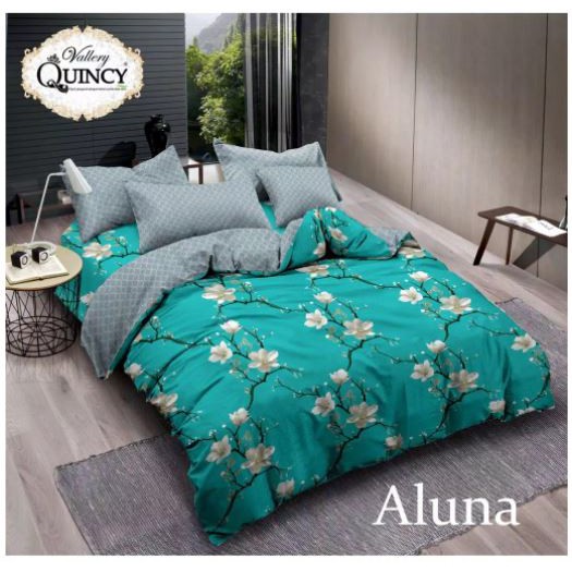 Sprei Vallery Quincy Motif Aluna - Sprei King T.30 Vallery Jacguard Motif Aluna