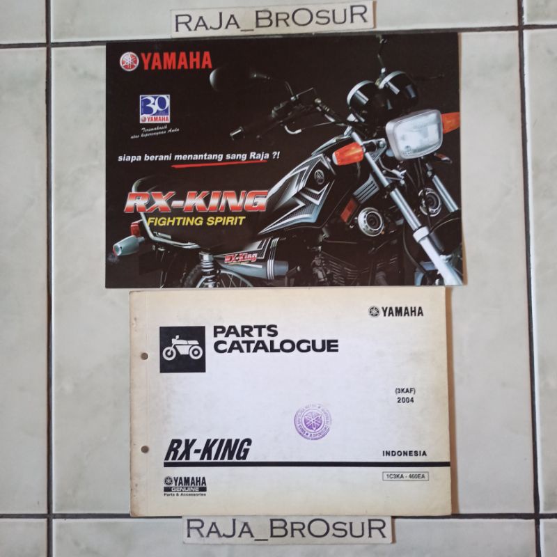 Parts Catalogue/Parts Catalog/Manual Book + Poster brosur katalog flyer Yamaha RX King 2Tak 2T 2004 
