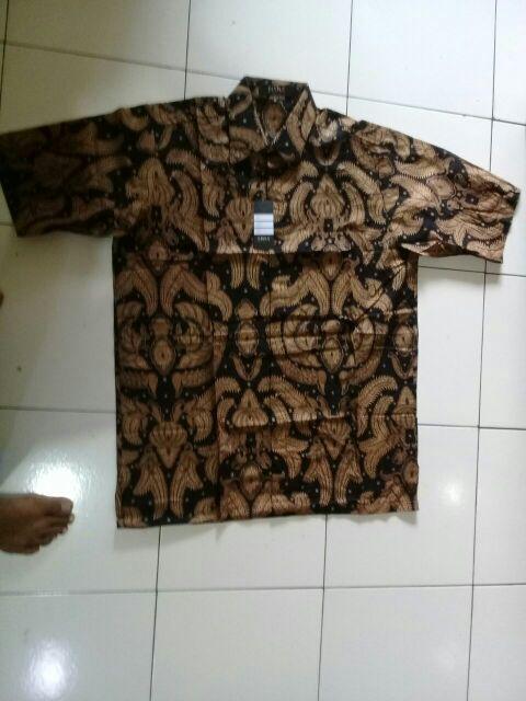 Risna Batik Krb Kawung Krem Kemeja Batik Premium Lengan Panjang Pria M L Xl