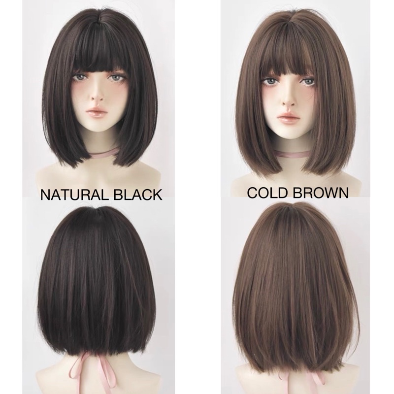 3560 8586 full wig korean bobo lisa short 35-38 cm