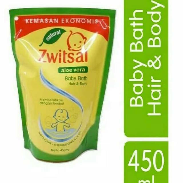 Sabun Zwitsal Aloe Vera Baby Bath Hair&amp;Body 450ml