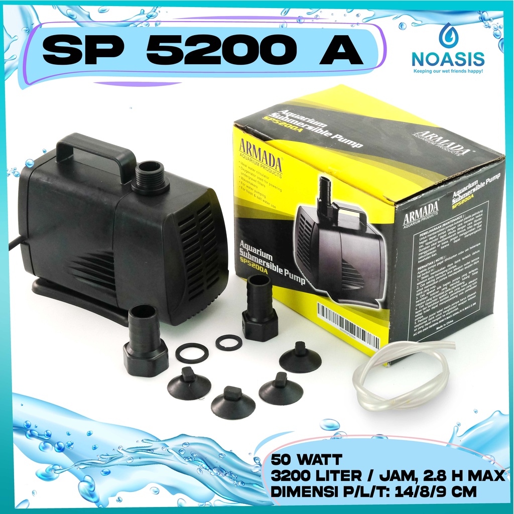 POMPA AIR CELUP AQUARIUM ARMADA SP 5200A SUBMERSIBLE PUMP