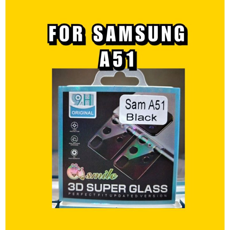 Tempered Glass Original 3D Full Camera Lens Protector Anti Gores Kaca Kamera SAMSUNG A51!!