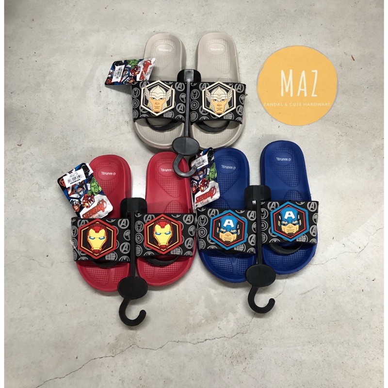 Sandal Zandilac Slip On Anak Laki-laki Karakter Avengers LED Nyala CH320182LT