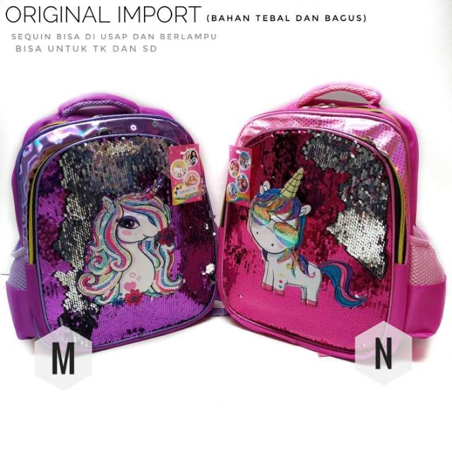 TAS ANAK CEWE LOL LAMPU USAP IMPORT / TAS SEQUIN LAMPU LOL