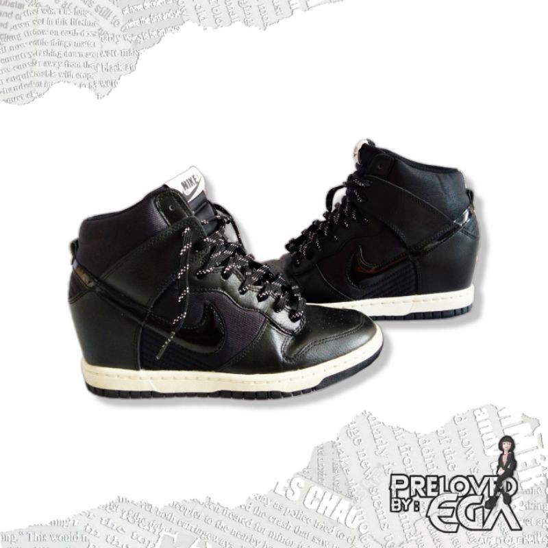 Nike Dunk Sky High Essentials Black Wedges Women