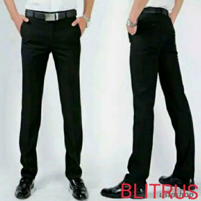 Celana formal slimfit hitam