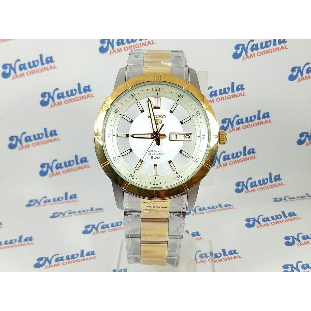 Seiko 5 SNKN58K1 Automatic Two Tone Bracelet - Jam Tangan Pria SNKN58