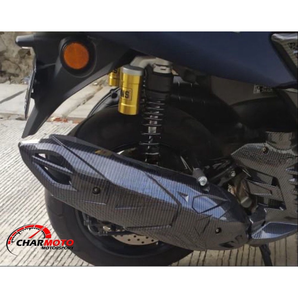 Cover Tutup Knalpot Nmax 2020 Carbon Karbon Nemo Original PNP - Charmoto