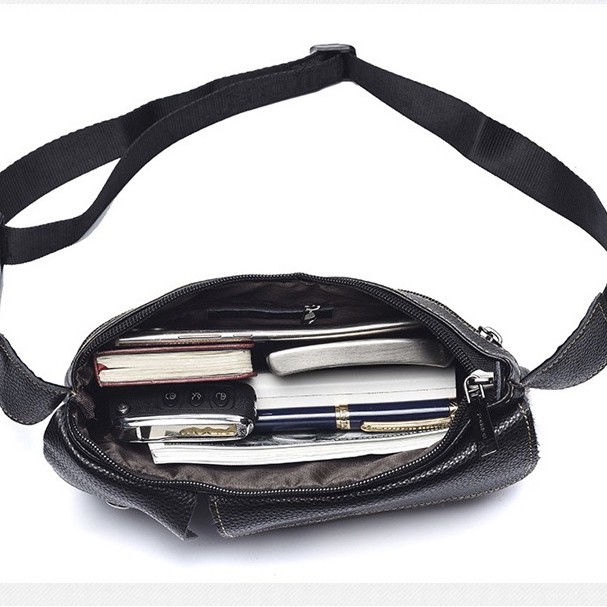 Tas Selempang Kulit Pria Slingbag Leather Waistbag Deabolar 1005