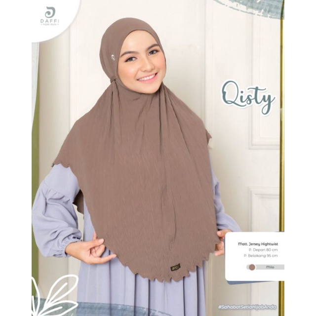 QISTY Hijab Plisket Hijab Instan Tali High Twist ORI Daffi Hijab