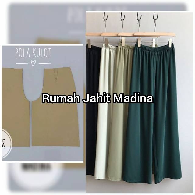 Jual Pola Kulot / Pola Celana Kulot Semua Ukuran